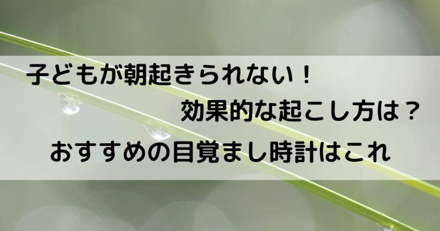 起こし方は？おすすめの目覚まし時計